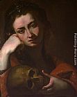 Jusepe De Ribera Famous Paintings - The Penitent Magdalen or Vanitas